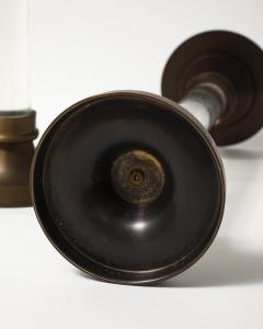 Pair of Lucite and Bronze Candlesticks 20th C - 4696046
