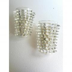 Pair of Luxury Italian Spikes Murano Glass Scenographic Wall Sconces - 4718643