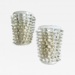 Pair of Luxury Italian Spikes Murano Glass Scenographic Wall Sconces - 4719058