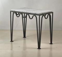 Pair of M andre Verdigris and Marble Side or End Tables by Design Fr res - 2869080