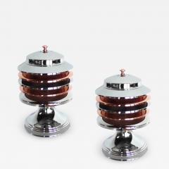 Pair of Machine Age Art Deco Table Lamps 1930s - 3448340