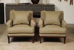 Pair of Mahogany Club Chairs - 3724093