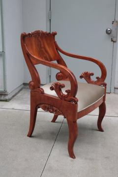 Pair of Mahogany Empire Armchairs - 1853915