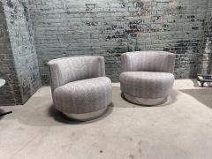 Pair of Mala Style Swivel Chairs after Franco Fraschini 1970 - 3637449
