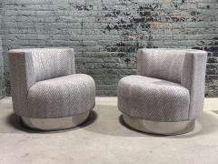 Pair of Mala Style Swivel Chairs after Franco Fraschini 1970 - 3637451