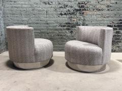 Pair of Mala Style Swivel Chairs after Franco Fraschini 1970 - 3637452