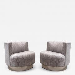 Pair of Mala Style Swivel Chairs after Franco Fraschini 1970 - 3637478
