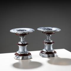 Pair of Marble Tazzas Italy 19th Century - 4435976