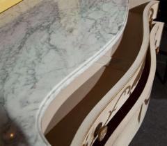 Pair of Marble Top Commodes Stamped Jansen - 3013185
