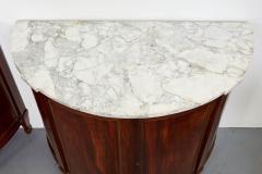 Pair of Marble Top Demilune Baltic Commodes - 3447093