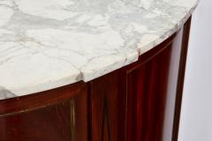 Pair of Marble Top Demilune Baltic Commodes - 3447096