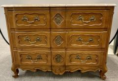Pair of Marble Top Louis XV Style Commodes Chests Attributed to Maison Jansen - 2950392