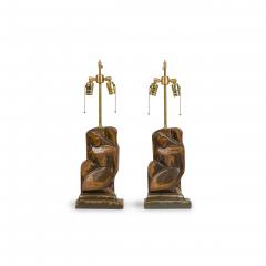 Pair of Marianna von Allesch American Art Deco Figural Table Lamps - 4708682