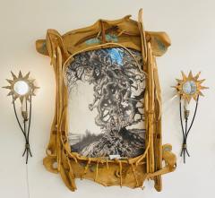Pair of Mark Brazier Jones Copper Star Sconces Olympia Hand Hammered - 2788249