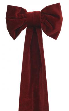 Pair of Maroon Velvet Bows - 4673333