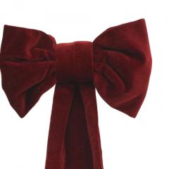 Pair of Maroon Velvet Bows - 4673334