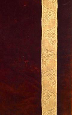 Pair of Maroon Velvet Metallic Thread Narrow Drapes - 4200881