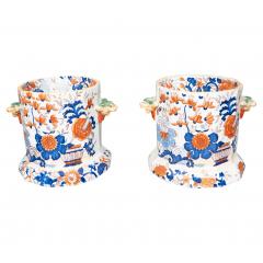 Pair of Masons Ironstone Imari Pattern Cache Pots - 4458771