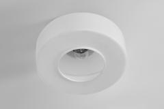 Pair of Matte Opal Glass Ceiling Lamps The Netherlands 1960s - 4387046