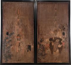 Pair of Meiji Period Painted Sliding Doors - 3590744