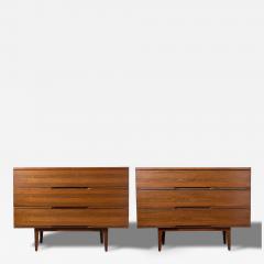 Pair of Mel Smilow Walnut Three Drawer Chests USA 1960s - 4710248