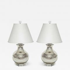 Pair of Mercury Glass Lamps - 1065826