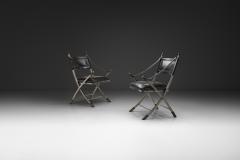 Pair of Metal and Leatherette Armchairs Europe ca 1960s - 4617157
