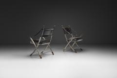 Pair of Metal and Leatherette Armchairs Europe ca 1960s - 4617240