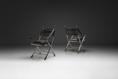 Pair of Metal and Leatherette Armchairs Europe ca 1960s - 4617241