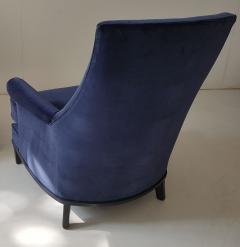 Pair of Mid Cdntury Modern armchairs with black lacquered legs  - 2188909