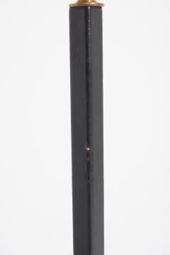 Pair of Mid Century Black Leather Floor Lamps - 3895342