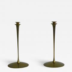 Pair of Mid Century Brass Candlesticks - 2123861