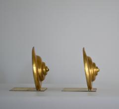 Pair of Mid-Century Brass Shell Form Bookends