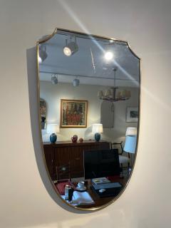 Pair of Mid Century Brass Shield Mirrors - 2627144