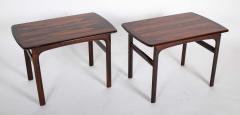 Pair of Mid Century Brazilian Rosewood Low Tables - 4583560