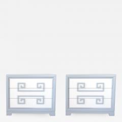 Pair of Mid Century Chests with Greek Key motive Manufacture by Kittinger - 1940517