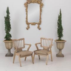 Pair of Mid Century French Armchairs in Bleached Beech Wood - 3430902