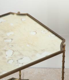 Pair of Mid Century French Brass Maison Bagues Side Tables - 4235460