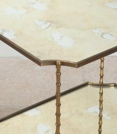 Pair of Mid Century French Brass Maison Bagues Side Tables - 4235463