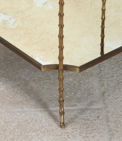 Pair of Mid Century French Brass Maison Bagues Side Tables - 4235464