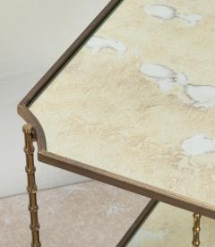 Pair of Mid Century French Brass Maison Bagues Side Tables - 4235468