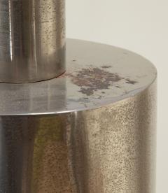 Pair of Mid Century French Nickel Plated Table Lamps - 4172798