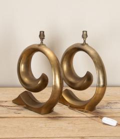 Pair of Mid Century French Pierre Cardin Logo Table Lamps - 4244575