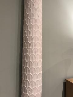Pair of Mid Century French Style White Resin Pilaster Palm Trees - 4625921