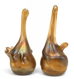 Pair of Mid Century Iridescent Glass Bookends - 4195901