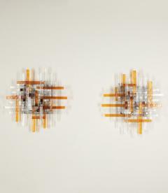 Pair of Mid Century Italian Albano Poli Wall Lights - 4335616