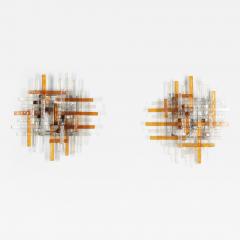 Pair of Mid Century Italian Albano Poli Wall Lights - 4335651
