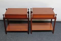 Pair of Mid Century Italian Modern Teak Nightstands by Fratelli Proserpio - 2665625