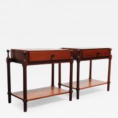 Pair of Mid Century Italian Modern Teak Nightstands by Fratelli Proserpio - 2671467