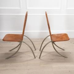 Pair of Mid Century Italian Sedia Jacar Folding Chairs by Gabriella Crespi - 4168650